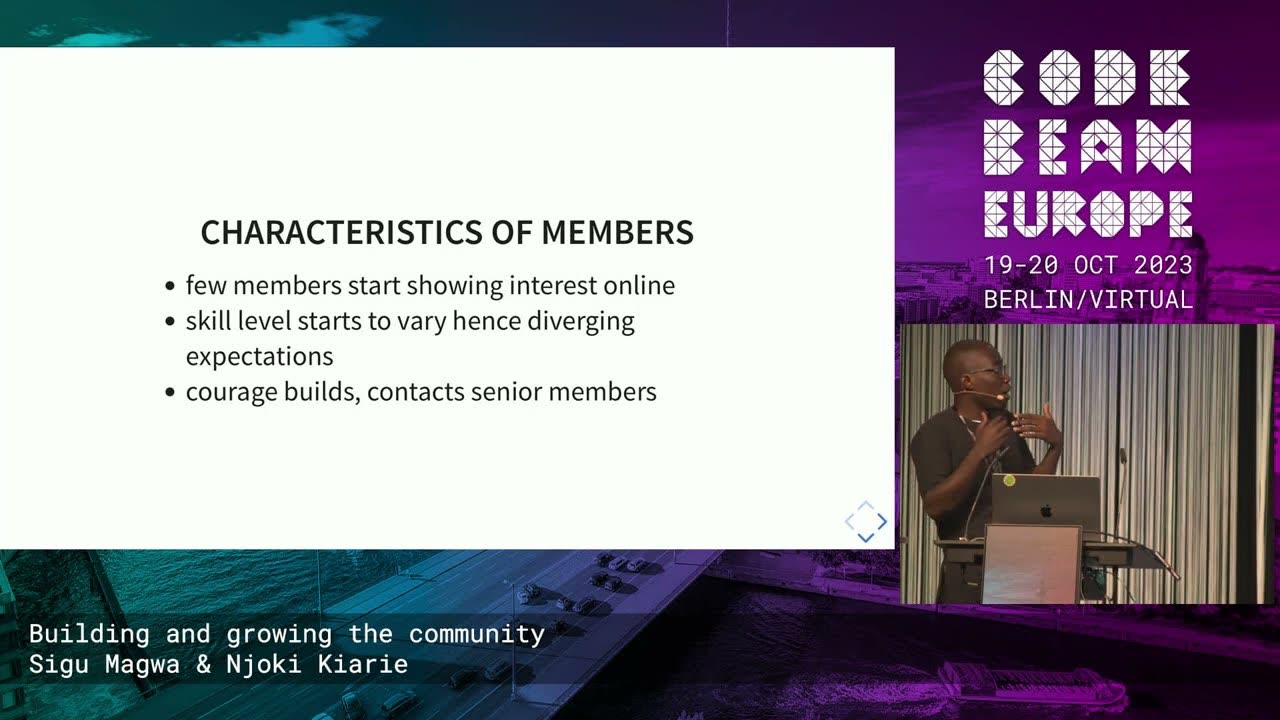 Sigu Magwa speaking at Code BEAM Europe 2023 in Berlin